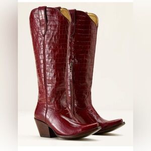 Ariat Casanova Luxe Dubonnet Croc Print